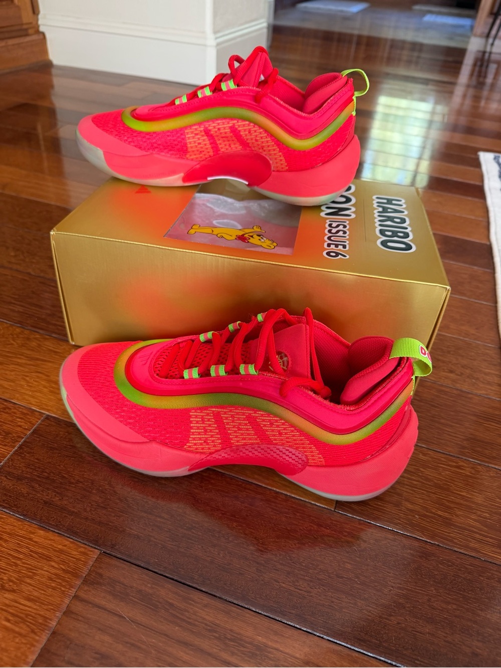 Adidas D.O.N. Issue Bright Pink & Lime Athletic Sneakers